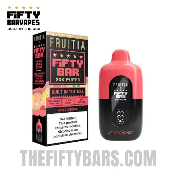 Apple Cronut Fruitia X Fifty Bar 20K Puffs Disposable Vape 2 Apple Cronut Fruitia X Fifty Bar 20K Puffs Disposable Vape - Image 2