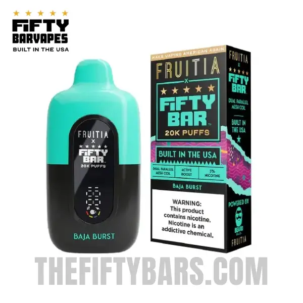 Baja Burst Fruitia X Fifty Bar 20K Puffs Disposable Vape 2 Baja Burst Fruitia X Fifty Bar V2