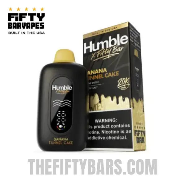 Banana Funnel Cake Humble X Fifty Bar 20K Puffs Disposable Vape 2 Banana Funnel Cake Humble X Fifty Bar