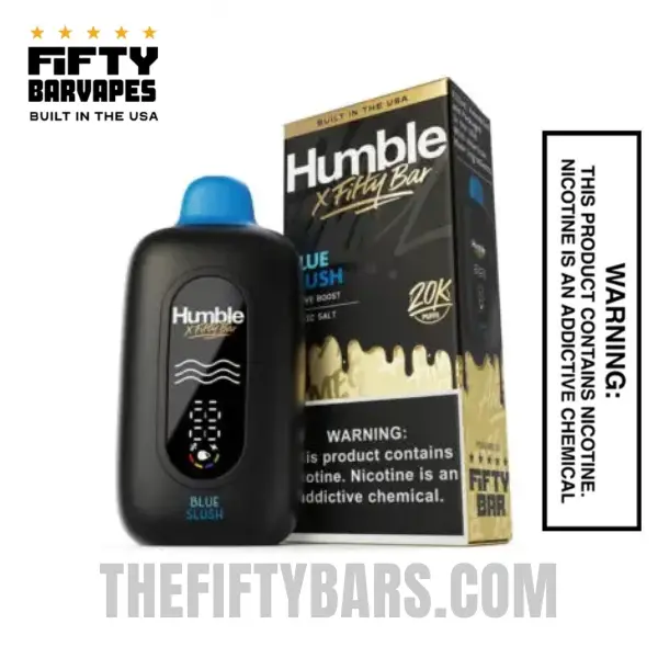 Blue Slush Humble X Fifty Bar 20K Puffs Disposable Vape 1 Blue Slush Humble X Fifty Bar