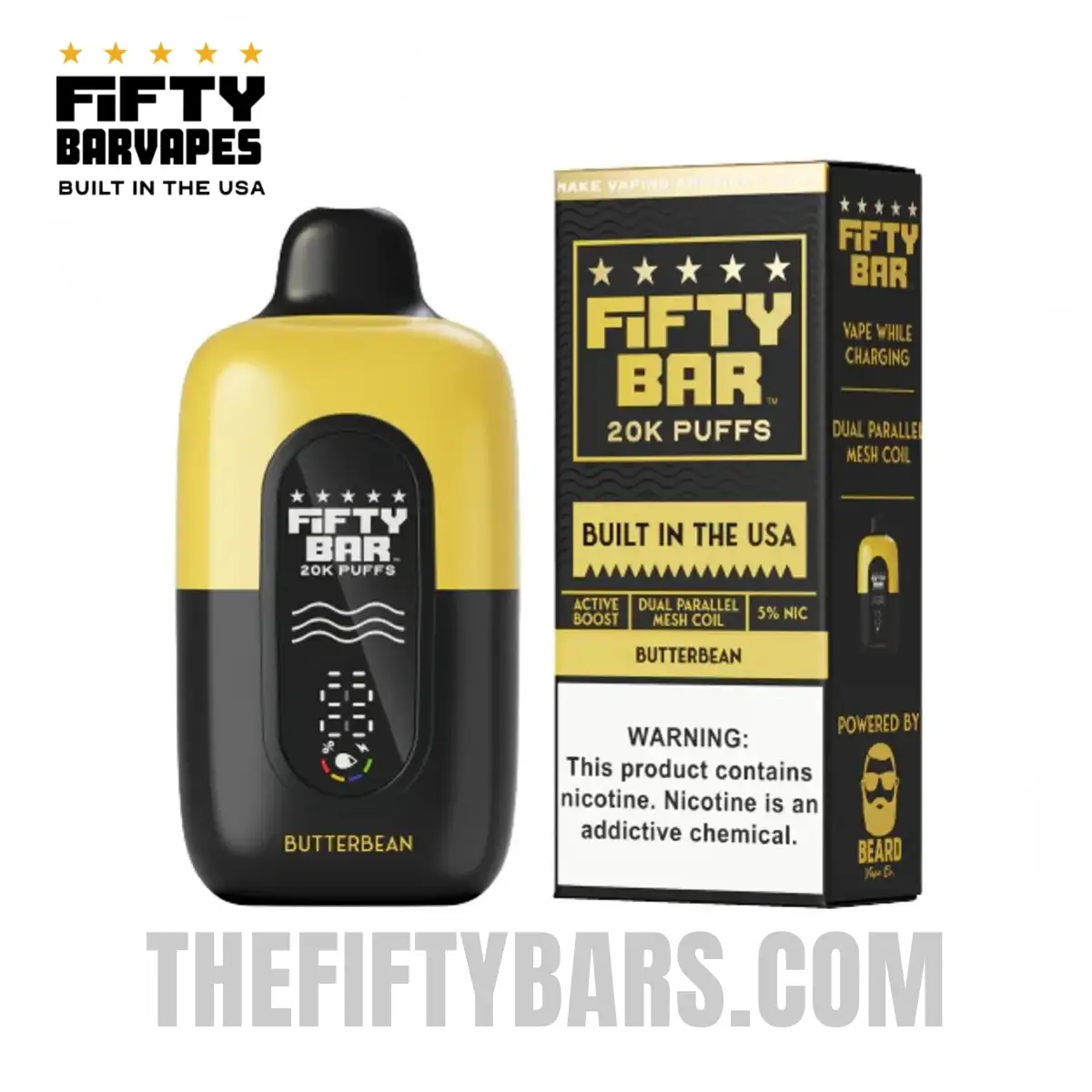 Butterbean Fifty Bar V2 20K 20K Puffs Disposable Vape 2 Butterbean Fifty Bar V2 20K 20K Puffs Disposable Vape - Image 2