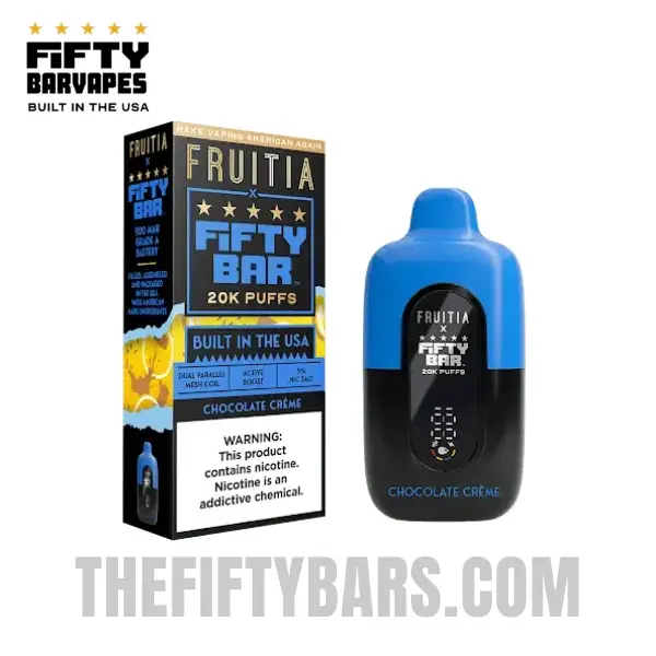 Chocolate Creme Fruitia X Fifty Bar 20K Puffs Disposable Vape 2 Chocolate Creme Fruitia X Fifty Bar 20K Puffs Disposable Vape - Image 2
