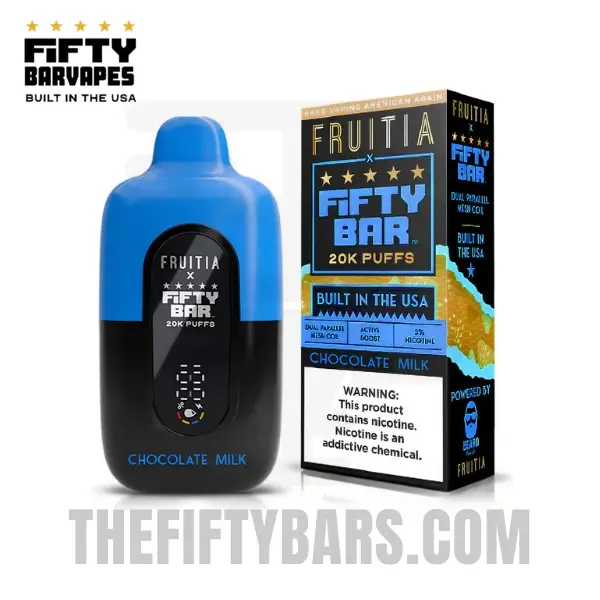 Chocolate Milk Fruitia X Fifty Bar 20K Puffs Disposable Vape 2 Chocolate Milk Fruitia X Fifty Bar V2