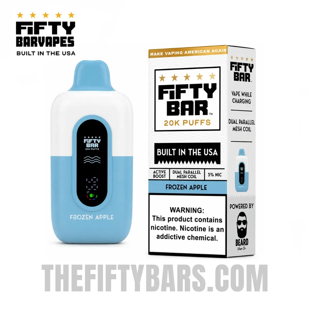 Frozen Apple Fifty Bar V2 20K Puffs Disposable Vape 2 Frozen Apple Fifty Bar V2 20K Puffs Disposable Vape - Image 2