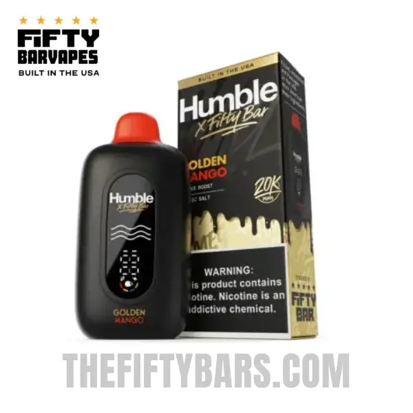 Golden Mango Humble X Fifty Bar 20K Puffs Disposable Vape 2 Golden Mango Humble X Fifty Bar