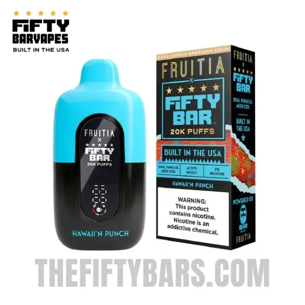 Hawaii’n Punch Fruitia X Fifty Bar 20K Puffs Disposable Vape 2 Hawaii’n Punch Fruitia X Fifty Bar 20K Puffs Disposable Vape - Image 2