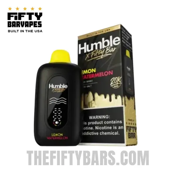 Lemon Watermelon Humble X Fifty Bar 20K Puffs Disposable Vape 2 Lemon Watermelon Humble X Fifty Bar
