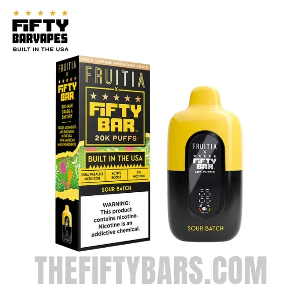 Sour Punch Fruitia X Fifty Bar 20K Puffs Disposable Vape 2 Sour Punch Fruitia X Fifty Bar V2