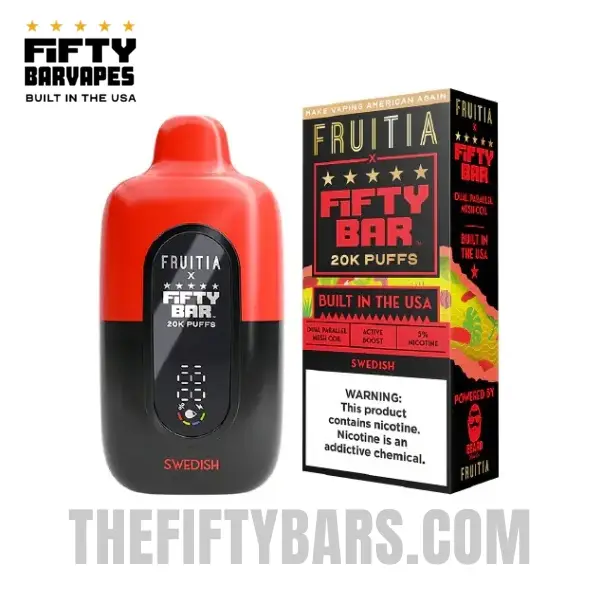 Swedish Fish Fruitia X Fifty Bar 20K Puffs Disposable Vape 2 Swedish Fish Fruitia X Fifty Bar V2