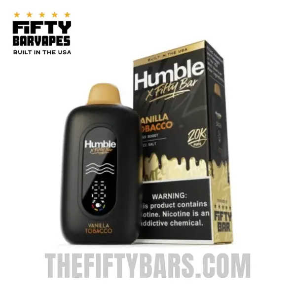 Vanilla Tobacco Humble X Fifty Bar 20K Puffs Disposable Vape 2 Vanilla Tobacco Humble X Fifty Bar