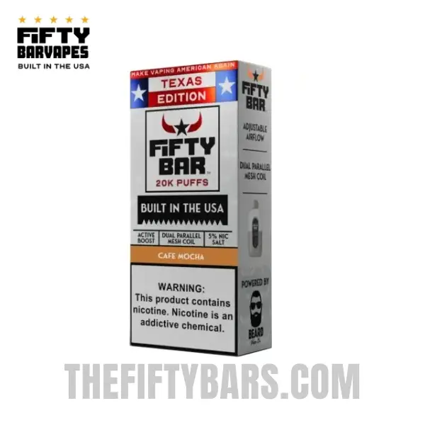 Cafe Mocha Texas X Fifty Bar 20K Puffs Disposable Vape 2 Cafe Mocha Texas X Fifty Bar