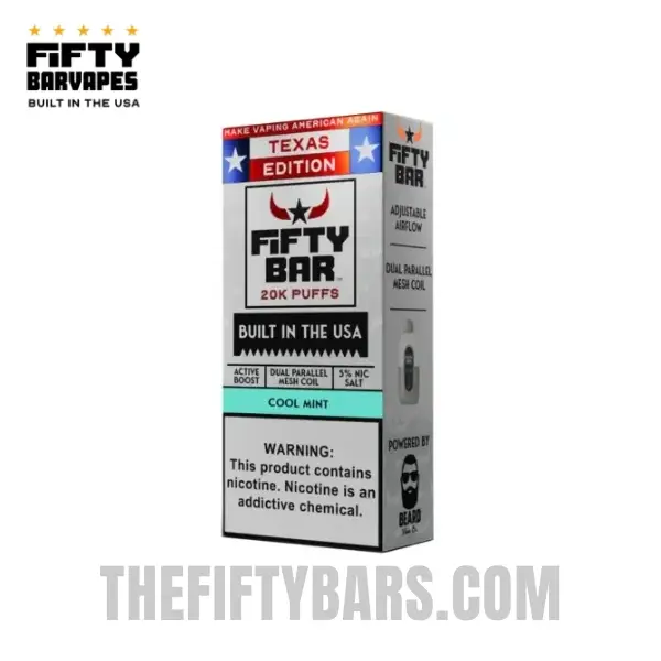 Cool Mint Texas X Fifty Bar 20K Puffs Disposable Vape 2 Cool Mint Texas X Fifty Bar