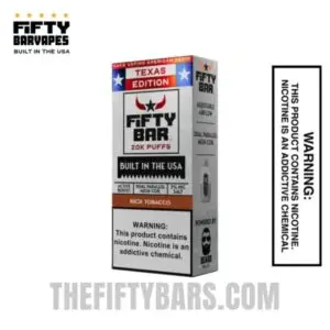 Fifty Bar Vape Flavors 12 Rich Tobacco Texas X Fifty Bar