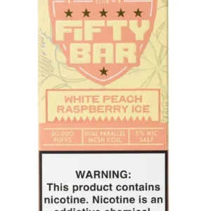 White Peach Raspberry Ice Hidden Hills x Fifty Bar