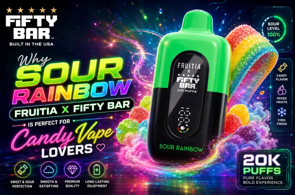 Sour Rainbow Fruitia X Fifty Bar