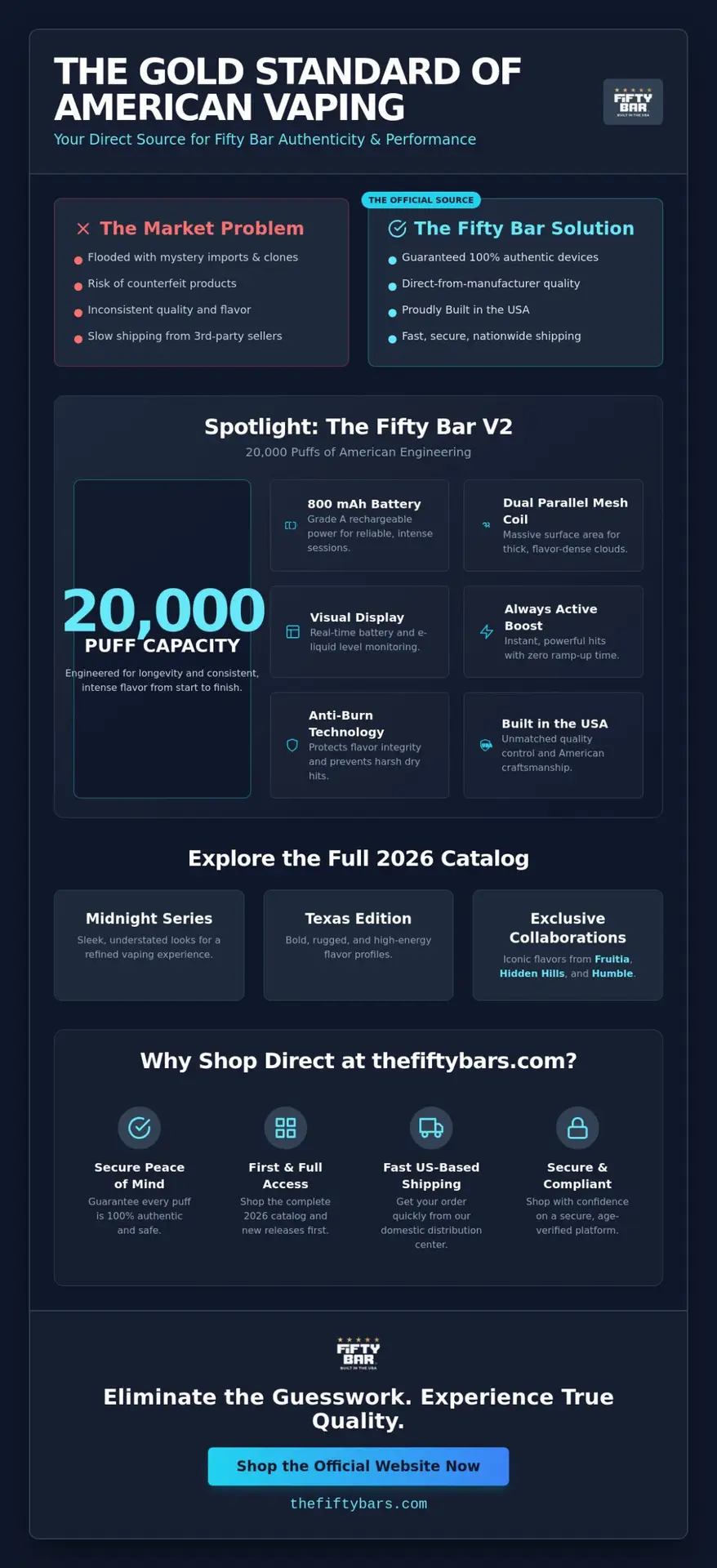 Fifty Bar Official Website: Shop Authentic 20K Puffs