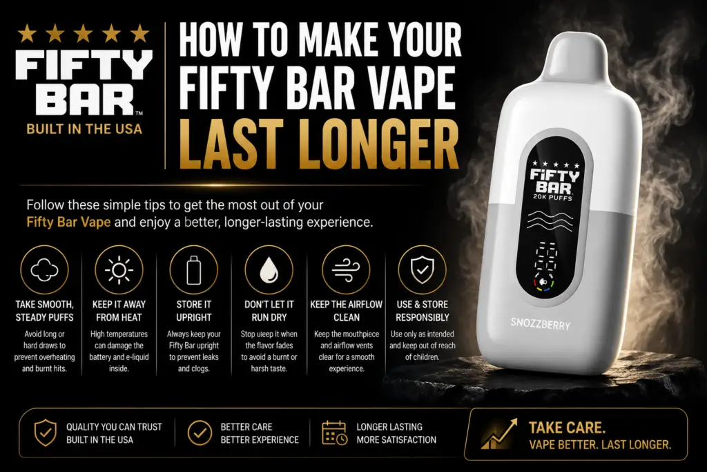 How to Make Your Fifty Bar Vape Last Longer Pro Tips for 20,000 Puffs