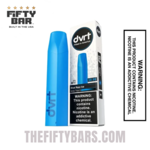 Blue Razz Ice Fifty Bar DVRT 2000 Puffs Disposable Vape