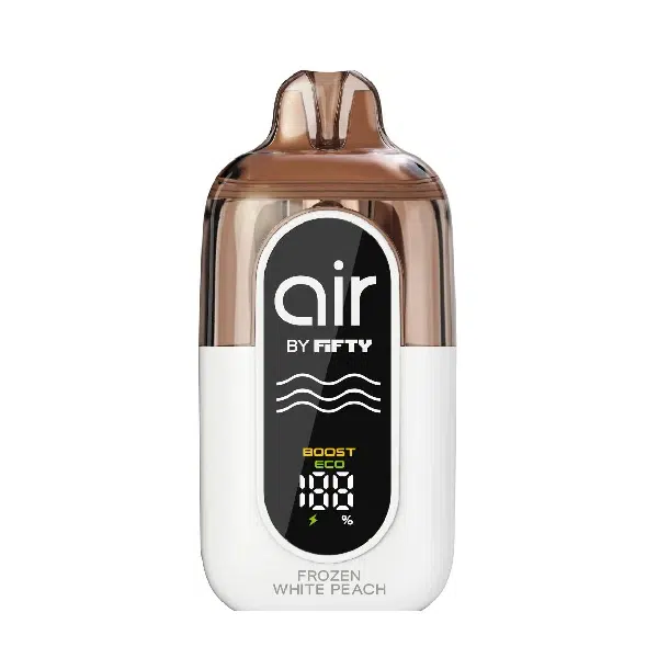 Frozen White Peach Fifty Bar Air 70K Puffs Disposable Vape 1 Frozen White Peach Fifty Bar Air