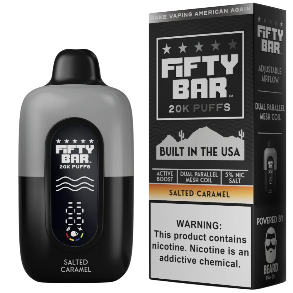 Salted Caramel Fifty Bar V2 20K Puffs Disposable Vape 1 Salted Caramel Fifty Bar V2