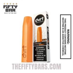 Summer Peach Fifty Bar DVRT 2000 Puffs Disposable Vape